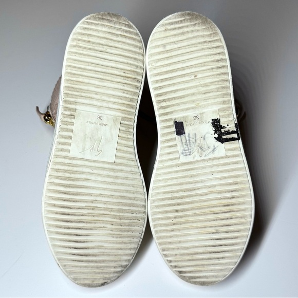 Giuseppe Zanotti Women Snakeskin Embossed Leather Double Zip High Top Sneaker 36 - Picture 10 of 10